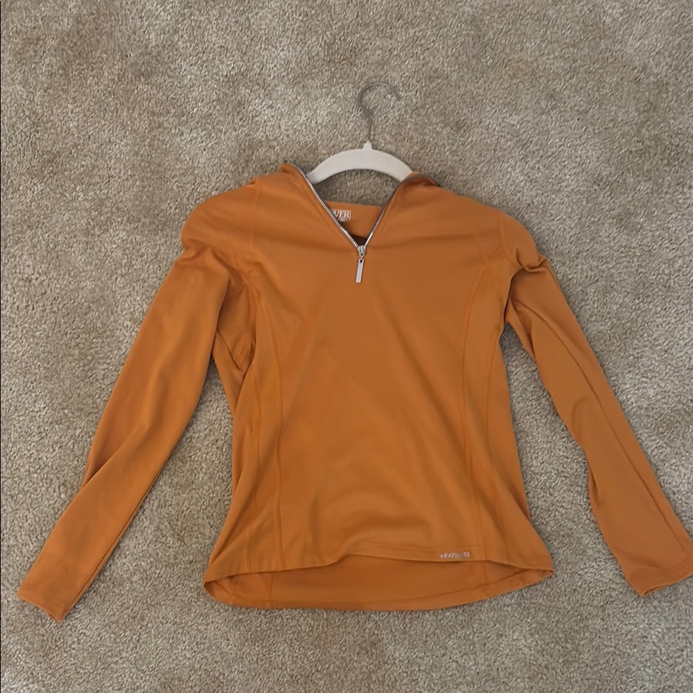 Dover Saddlery Long Sleeve Orange Riding Polo